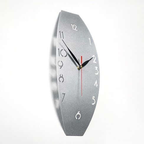 Colorfull Worlds Minimalist 3D Wall Clock: A Unique Vertical Home Decor Piece | Modern Metal Clocks for Stylish Interiors | Perfect for Enhancing Your Living Room | Silver in Saudi Arabia