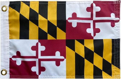 Homissor Maryland Flag 12x18 Inch Double Side MD State Flag Small Maryland Boat Flags Durable Banner with Grommets for Outdoor Indoor in Saudi Arabia