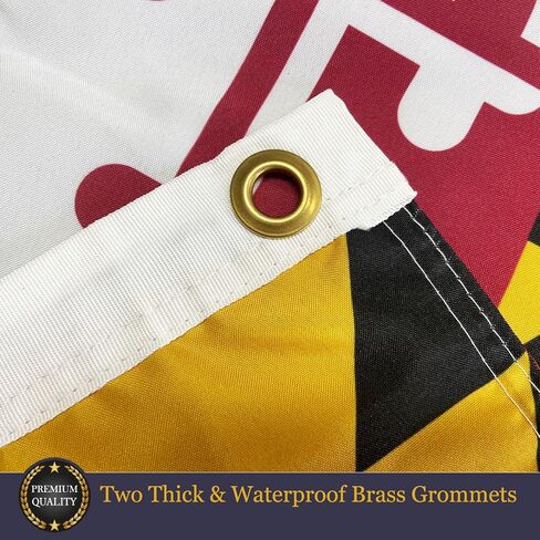 Homissor Maryland Flag 12x18 Inch Double Side MD State Flag Small Maryland Boat Flags Durable Banner with Grommets for Outdoor Indoor in Saudi Arabia
