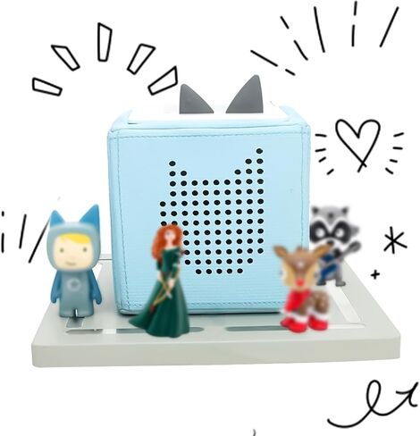 for Tonie Shelf, Tonies Storage for Toniebox Tonie Figures Creative Tonies Magnetic Shelf for,Tonie Box Player 10-30 Characters (Grey) in Kuwait