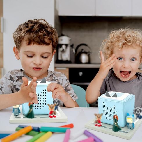 for Tonie Shelf, Tonies Storage for Toniebox Tonie Figures Creative Tonies Magnetic Shelf for,Tonie Box Player 10-30 Characters (Grey) in Kuwait