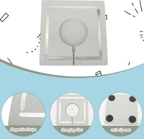 for Tonie Shelf, Tonies Storage for Toniebox Tonie Figures Creative Tonies Magnetic Shelf for,Tonie Box Player 10-30 Characters (Grey) in Kuwait