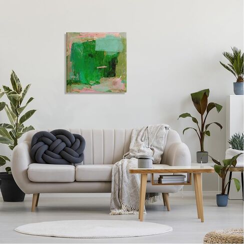 Stupell Industries Green & Pink Abstract Painting Canvas Wall Art Design by Hayley Michelle in Saudi Arabia