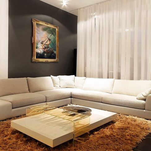 overstockArt المسيح في العاصفة من رامبرانت مع إطار ذهبي فيكتوري، لمسة نهائية ذهبية in Kuwait