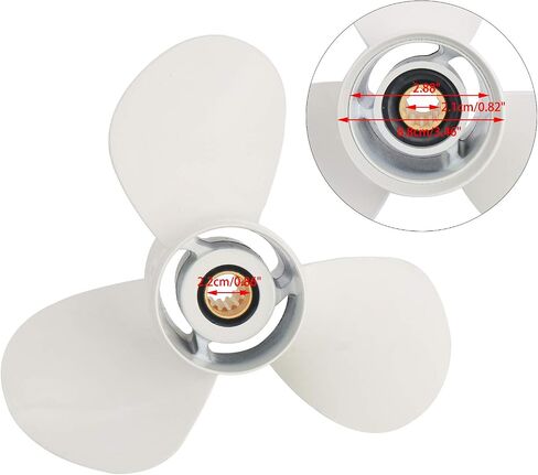 Amarine Made Aluminum Alloy Propeller 11 3/8x12 for Yamaha 25HP 30HP 40HP 45HP 50HP 55HP 60HP Outboard Motor 69W-45952-00 in Saudi Arabia