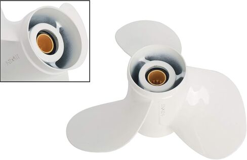 Amarine Made Aluminum Alloy Propeller 11 3/8x12 for Yamaha 25HP 30HP 40HP 45HP 50HP 55HP 60HP Outboard Motor 69W-45952-00 in Saudi Arabia