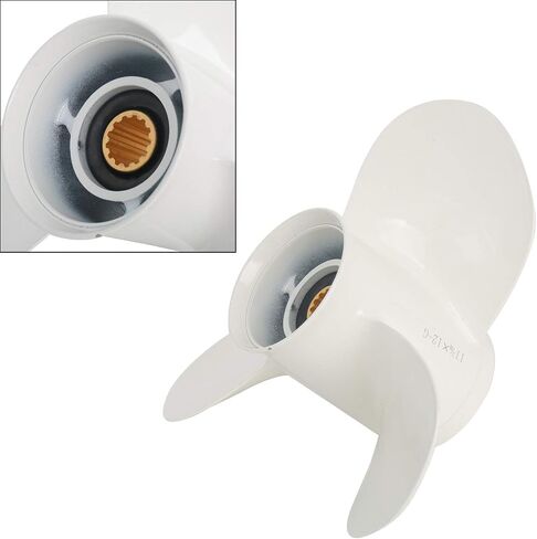 Amarine Made Aluminum Alloy Propeller 11 3/8x12 for Yamaha 25HP 30HP 40HP 45HP 50HP 55HP 60HP Outboard Motor 69W-45952-00 in Saudi Arabia