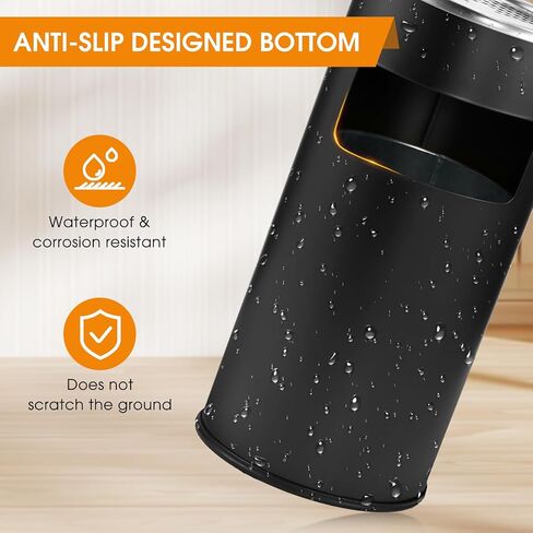 Outdoor Trash Can with Lid Round, Stainless Steel Garbage Can Waste Bin with Removable Inner Barrel Dome for Indoor,Home,Office,Restaurant,Patio,Garden,Kitchen(Sliver) in Saudi Arabia
