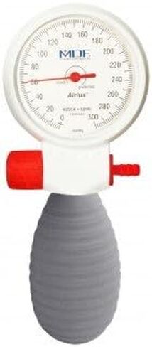 مقياس ضغط الدم اللاسائلي MDF Airius Palm - جهاز قياس ضغط الدم الاحترافي مصنوع في ألمانيا مع أساور بحجم البالغين - معايرة مدى الحياة - رمادي/أبيض (MDF848AR-12) in Kuwait