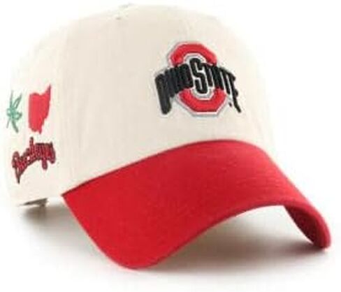 '47 NCAA Men's Local Bone Clean Up Adjustable Hat - Natural (Ohio State Buckeyes) in Saudi Arabia
