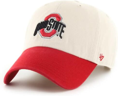 '47 NCAA Men's Local Bone Clean Up Adjustable Hat - Natural (Ohio State Buckeyes) in Saudi Arabia