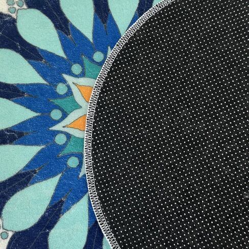 USTIDE 8Pc Round Kids Rug 16" Flower Shaped Kids Rug Seat Spots for Classroom Sitting Floor Seats for Kids Mats Pre-School Classroom Spots Marker for Classroom Kindergarden Playroom in Saudi Arabia