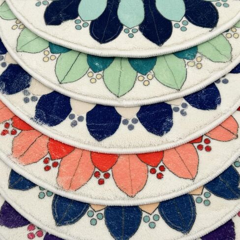 USTIDE 8Pc Round Kids Rug 16" Flower Shaped Kids Rug Seat Spots for Classroom Sitting Floor Seats for Kids Mats Pre-School Classroom Spots Marker for Classroom Kindergarden Playroom in Saudi Arabia