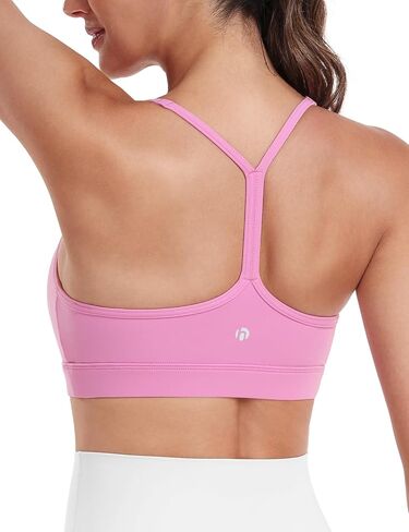 HeyNuts to Freest Y Back Sports Bras for Women Spaghetti Thin Strap Workout Bras Wirefree Padded Racerback Yoga Bras in Saudi Arabia