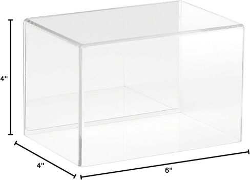 Plymor Clear Acrylic Display Case with Hardwood Base, 6" W x 4" D x 4" H in Saudi Arabia