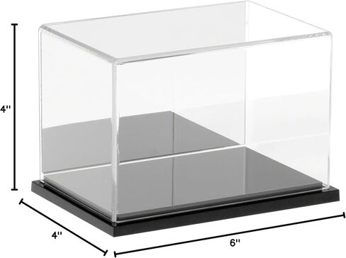 Plymor Clear Acrylic Display Case with Hardwood Base, 6" W x 4" D x 4" H in Saudi Arabia