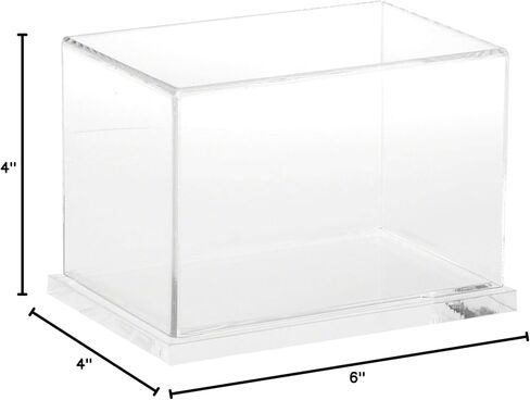 Plymor Clear Acrylic Display Case with Hardwood Base, 6" W x 4" D x 4" H in Saudi Arabia