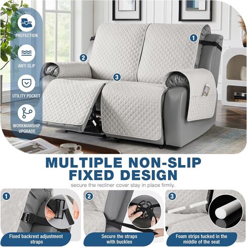 أغطية أريكة TAOCOCO مقاومة للماء، غطاء أريكة منزلق لـ 3 وسائد، غطاء أريكة للحيوانات الأليفة لـ 3 مقاعد، غطاء أريكة قابل للغسل، واقي الأثاث مع أشرطة (3 مقاعد، قهوة) in Kuwait