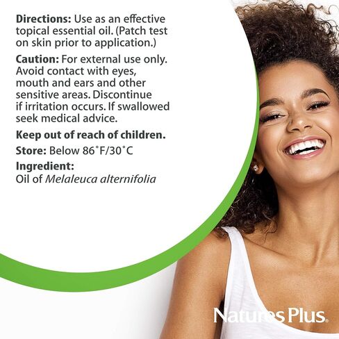 زيت شجرة الشاي الأسترالي النقي من NaturesPlus Meditree - 1 أونصة سائلة - زيت عطري نقي 100%، مطهر طبيعي - يحافظ على البشرة المتوهجة - ينظف المسام بعمق، ويقلل الاحمرار - طبيعي، نباتي in Kuwait