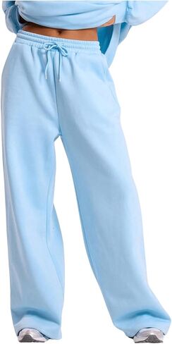 Women's Wide Leg Sweatpants Drawstring Waist Athletic Workout Baggy Pants Casual Long Sweat Pants in Saudi Arabia