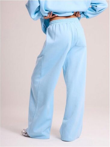 Women's Wide Leg Sweatpants Drawstring Waist Athletic Workout Baggy Pants Casual Long Sweat Pants in Saudi Arabia