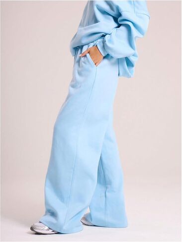 Women's Wide Leg Sweatpants Drawstring Waist Athletic Workout Baggy Pants Casual Long Sweat Pants in Saudi Arabia