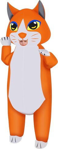 زي القطة القابل للنفخ من M MH ZONE للبالغين (الأطفال) أزياء الهالوين المضحكة التنكري الخيالي in Kuwait