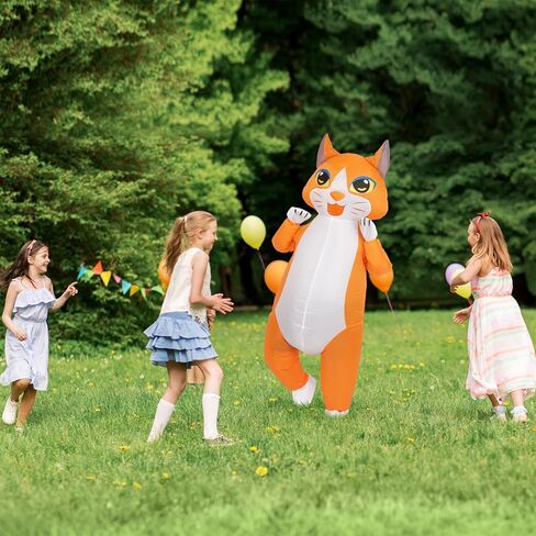 زي القطة القابل للنفخ من M MH ZONE للبالغين (الأطفال) أزياء الهالوين المضحكة التنكري الخيالي in Kuwait