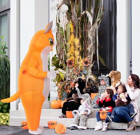 زي القطة القابل للنفخ من M MH ZONE للبالغين (الأطفال) أزياء الهالوين المضحكة التنكري الخيالي in Kuwait