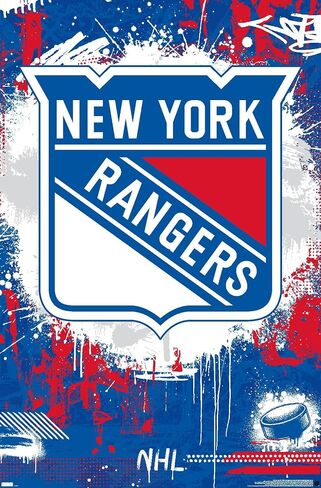 Trends International NHL New York Rangers - Maximalist Logo 23 Wall Poster, 22.37" x 34.00", Premium Unframed Version in Saudi Arabia