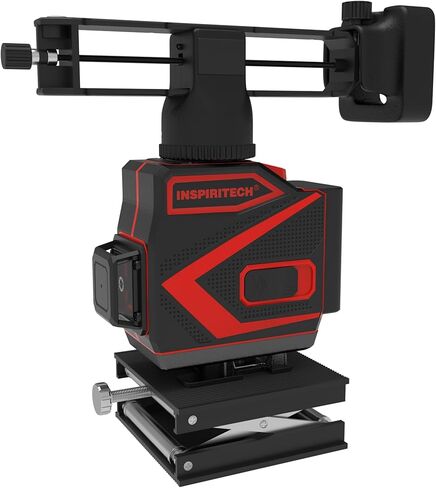 مستوى ليزر ذاتي التسوية - 3x360 شعاع أخضر أفقي عمودي 12 خطًا متقاطعًا - أداة بناء تسوية ليزر للبلاط لسقف الجدار الأرضي - علبة ذات جوانب صلبة وجهاز تحكم عن بعد in Kuwait