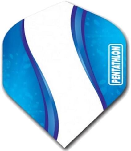 لعبة رمي السهام الأمريكية 3 مجموعات (9 رحلات طيران) Pentathlon Standard Blue/White Dart Flights - 100 ميكرون in Saudi Arabia