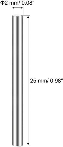 uxcell 2 x 20mm(Approx 5/64") Dowel Pin 304 Stainless Steel Wood Bunk Bed Dowel Pins Shelf Pegs Support Shelves 20Pcs in Saudi Arabia
