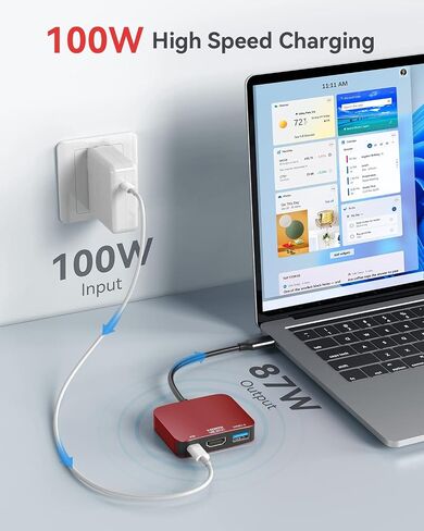 vilcome USB C to HDMI Adapter【4K@60HZ】, Type-C to HDMI Adapter Multiport with USB Type C PD & USB 3.0 Port, HDMI to USB C Adapter for MacBook Pro/Air, Ipad Pro/Air, Dell XPS 13/15 in Saudi Arabia