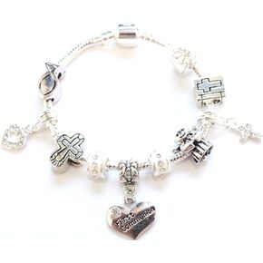 Liberty Charms Girls First Communion Charm Bracelet Gift (6.7in/17cm/9-13yrs)
