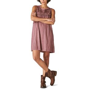 Lucky Brand Women's Sleeveless Embroidered Knit Mini Dress in Kuwait