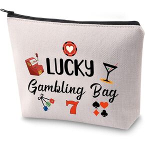 ZJXHPO Casino Lover Gift Lucky Gambling Bag Hangbag Cash Bag for Gambler Poker Player (BL Lucky)