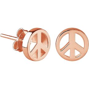 Sterling Silver XS Tiny Peace Stud Earrings