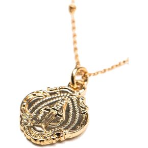 My Saint My Hero Miraculous Mary Petite Necklace in Gold-Tone