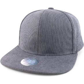 Trendy Apparel Shop Oversized XXL Structured Corduroy Flatbill Snapback Baseball Cap