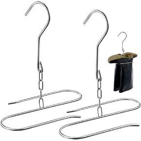 Dreyoo 2 Pieces Fishing Wader Boot Hangers, Stainless Steel Waders Hanger for Drying Fishing Waders, Boot Drying Rack Wall Mount, Shoe Dryer Rack for Storage Drying
