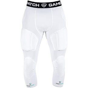Gamepatch 3/4 Tights with Full Protection | Shock Absorbing Technology for Knees Thighs HIPS | Men Women Kids