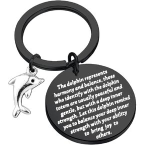 ENSIANTH Dolphin Keychain Dolphin Lover Gift Animal Lover Gift Inspirational Dolphin Jewelry for Friend