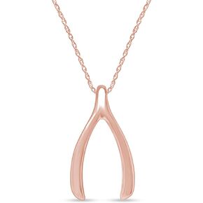 AFFY Wishbone Pendant Necklace in 14K Gold Over Sterling Silver