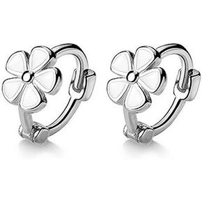 Daisy Hoop Earrings Huggie for Women Small Flower Hoop Earrings Cartilage Hoop Earrings Hypoallergenic Cute Flower Hoop for Teen Girls Jewelry Gift