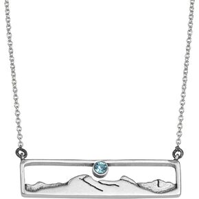 Mountain Necklace for Women Mountain Range Necklace Forest Tree Mountain Pendant Necklace Nature Jewelry Gift for Skiers Hikers Climbers Nature Lovers
