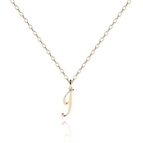 A-Z Letter Pendant Necklace for Women 14k Gold/Rose Gold Plated or 925 Sterling Silver Cute Pretty Dainty Girls Women's Capital Letter Necklace