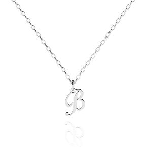 A-Z Letter Pendant Necklace for Women 14k Gold/Rose Gold Plated or 925 Sterling Silver Cute Pretty Dainty Girls Women's Capital Letter Necklace