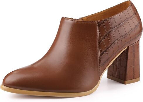 Allegra K Women's Heel Boots Pointed Toe Chunky Heels Ankle Booties in Saudi Arabia