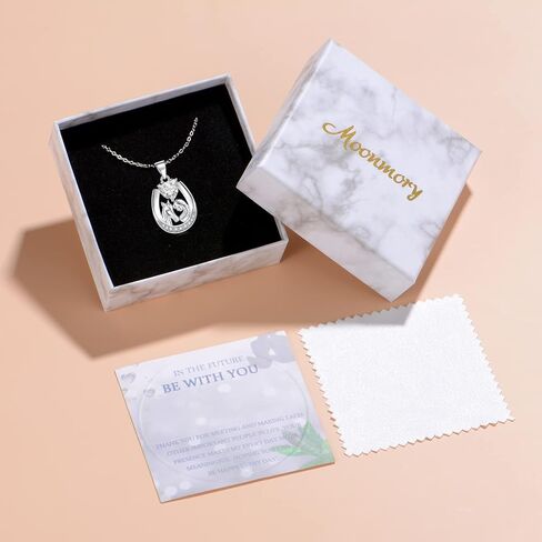 Sterling Silver Lucky Horseshoe Necklace Horseshoe with Heart CZ Pendant Necklace Horse and Girl Necklace - 925 Sterling Silver Pendant Horse Jewelry Gift for Horse Lovers. in Kuwait